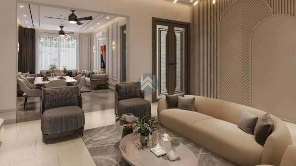 Artist's impression of a living room interior